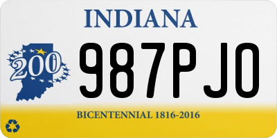 IN license plate 987PJO
