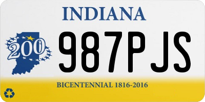 IN license plate 987PJS