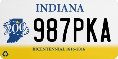 IN license plate 987PKA