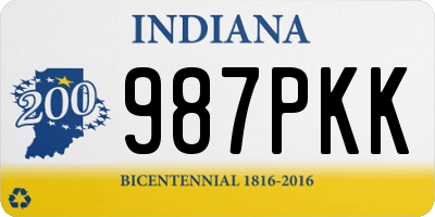 IN license plate 987PKK