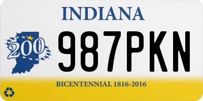 IN license plate 987PKN