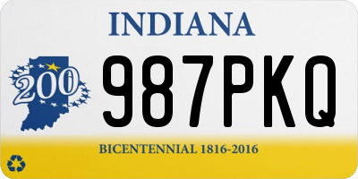 IN license plate 987PKQ