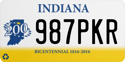 IN license plate 987PKR