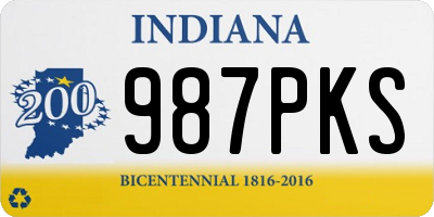 IN license plate 987PKS