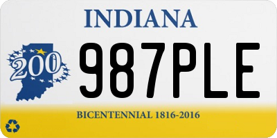 IN license plate 987PLE