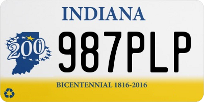 IN license plate 987PLP