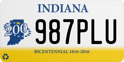 IN license plate 987PLU