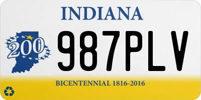IN license plate 987PLV