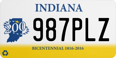 IN license plate 987PLZ