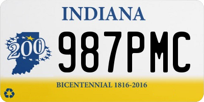 IN license plate 987PMC