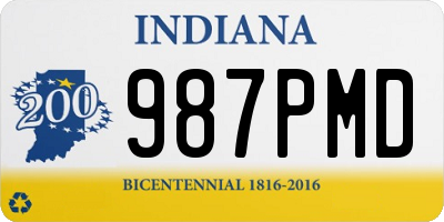 IN license plate 987PMD