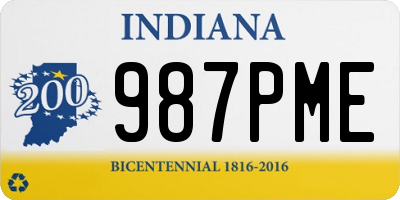 IN license plate 987PME