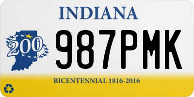IN license plate 987PMK