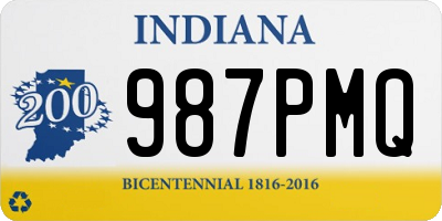 IN license plate 987PMQ