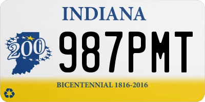 IN license plate 987PMT