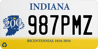 IN license plate 987PMZ