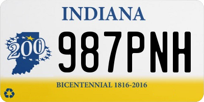 IN license plate 987PNH