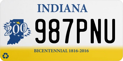 IN license plate 987PNU