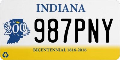 IN license plate 987PNY