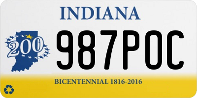 IN license plate 987POC