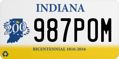 IN license plate 987POM