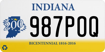 IN license plate 987POQ
