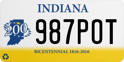 IN license plate 987POT