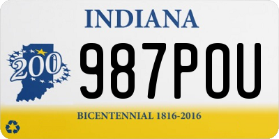 IN license plate 987POU