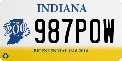 IN license plate 987POW