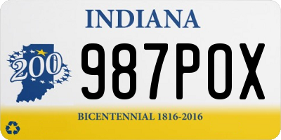 IN license plate 987POX