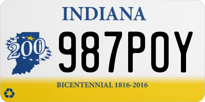 IN license plate 987POY