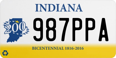 IN license plate 987PPA