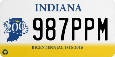 IN license plate 987PPM