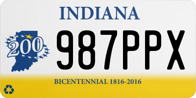 IN license plate 987PPX