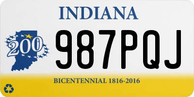 IN license plate 987PQJ