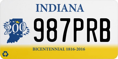 IN license plate 987PRB