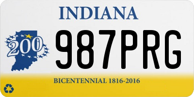 IN license plate 987PRG