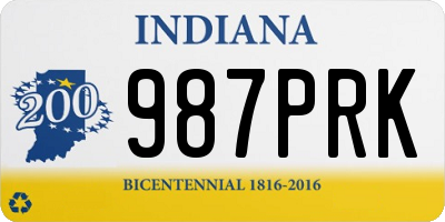 IN license plate 987PRK