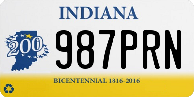 IN license plate 987PRN