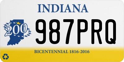 IN license plate 987PRQ