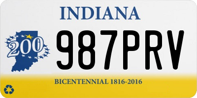 IN license plate 987PRV