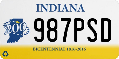 IN license plate 987PSD