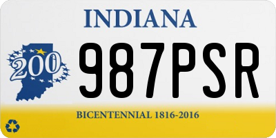 IN license plate 987PSR