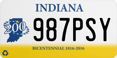 IN license plate 987PSY