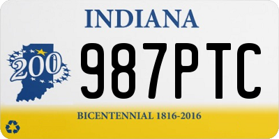 IN license plate 987PTC