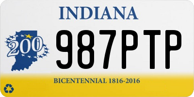 IN license plate 987PTP