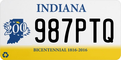 IN license plate 987PTQ