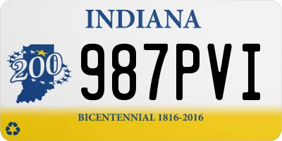 IN license plate 987PVI
