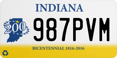 IN license plate 987PVM