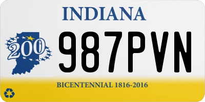 IN license plate 987PVN